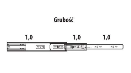 Prowadnica kulkowa H-45 długość 300 mm PK44 GAMET